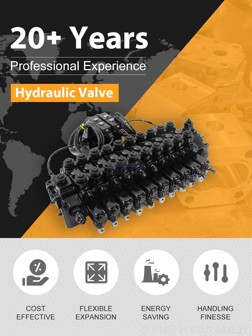 DCV150-NPT Manual and Electro-hydraulic 10 Spool Sectional Directional Valve detailed image